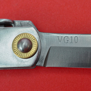 Close up Japan NAGAO HIGONOKAMI folding pocket stainless knife VG10 100mm