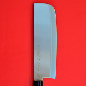 Gros plan Couteau de cuisine Nakiri Acier inoxydable 165mm Japon japonais