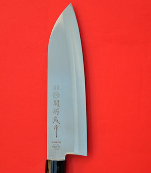 Gros plan Couteau de cuisine Santoku Acier inoxydable 165mm Japon japonais