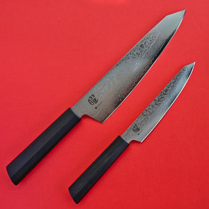 YAXELL YO-U TAKUMI 69 DAMAST SET KOCHMESSER 190mm + kleines KOCHMESSER 130mm Japan Japanisches Messer