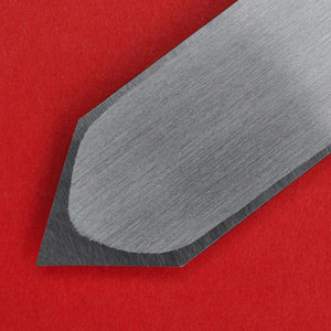Close-up Vista traseira Mão-forjado 15mm Faca de marcação lâmina escultura tracer aogami Japão