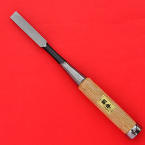 Vista trasera 12mm Japonés Tōgyū cincel de madera oire nomi Japón herramienta carpintería