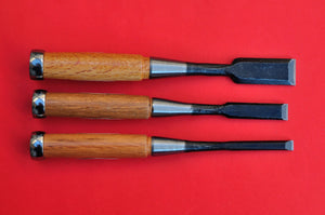 Conjunto SENKICHI Cinceles de madera oire nomi 9mm 15mm 24mm Japón Japonés herramienta carpintería