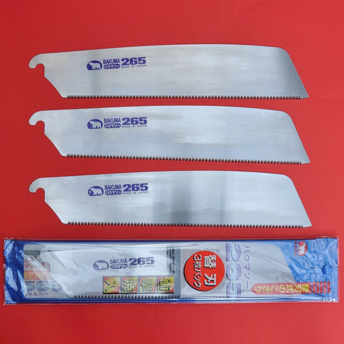 3 BAKUMA cuchillas de repuesto para sierra kataba 265mm